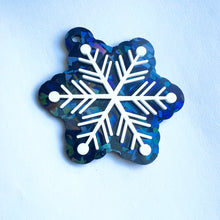 Load image into Gallery viewer, Holographic Iridescent Snowflake Ornament
