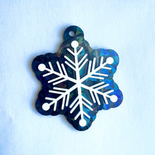 Load image into Gallery viewer, Holographic Iridescent Snowflake Ornament
